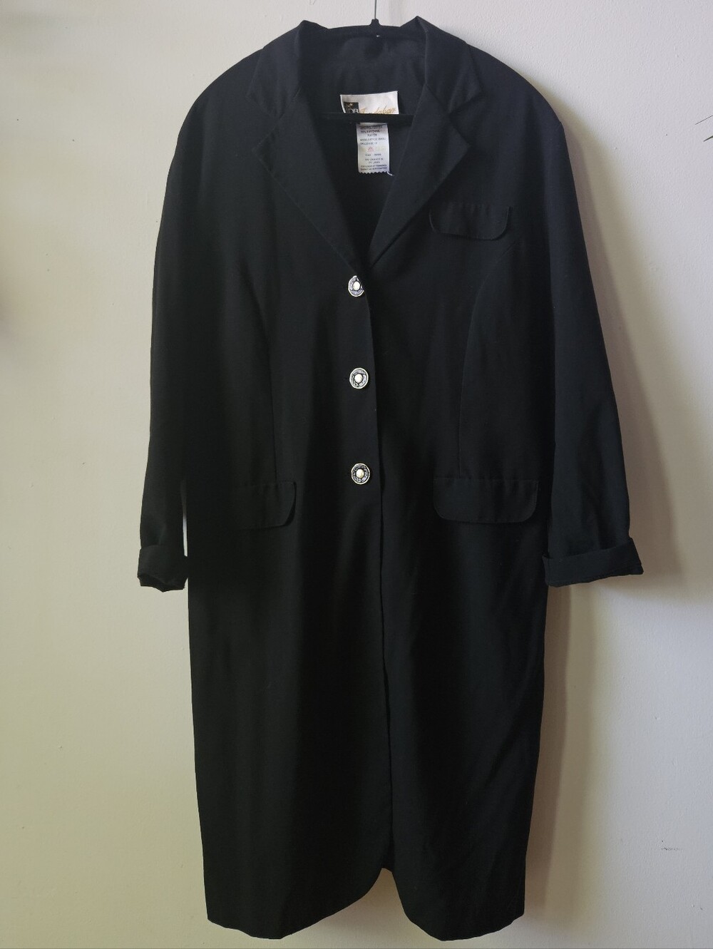 Vintage Long Black Blazer Jacket